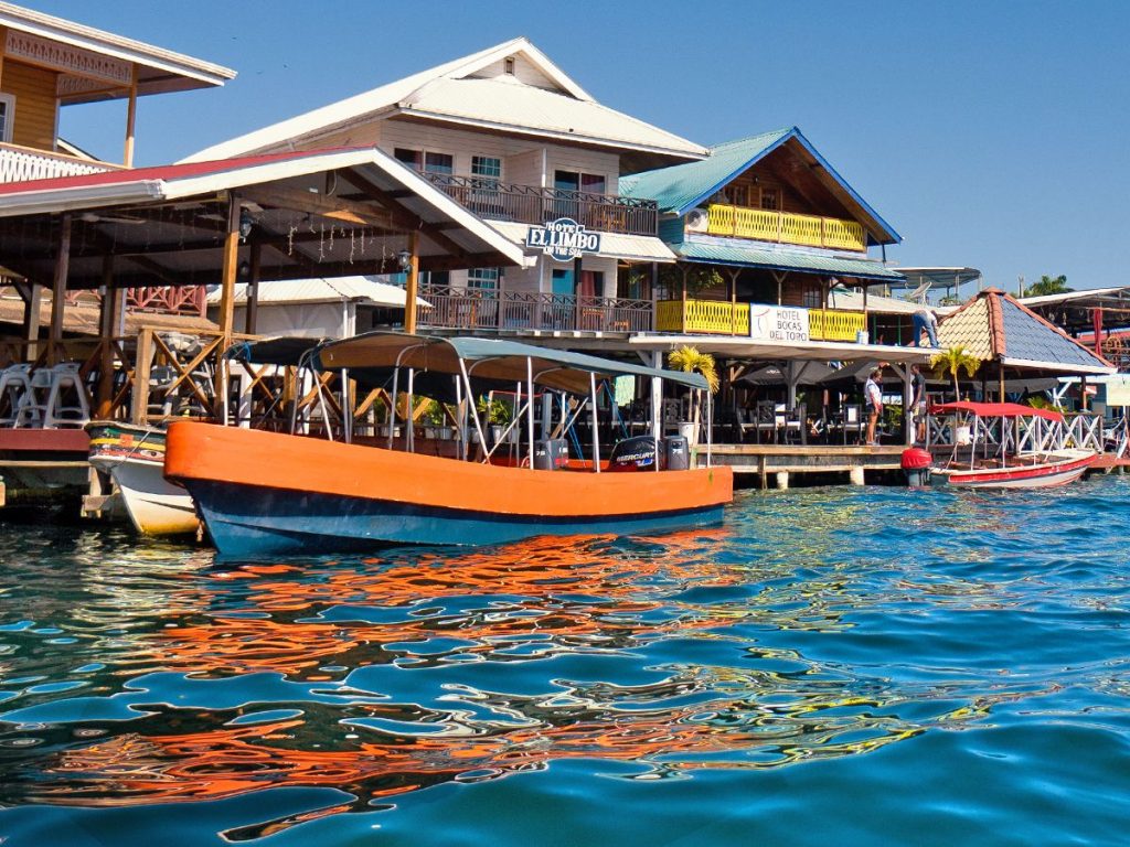 The Boat Taxi Station in Bocas Town 