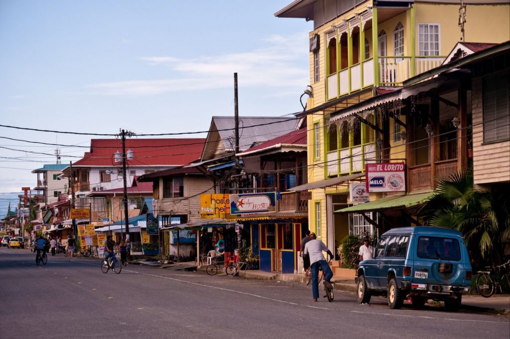 The main street in Bocas Town 