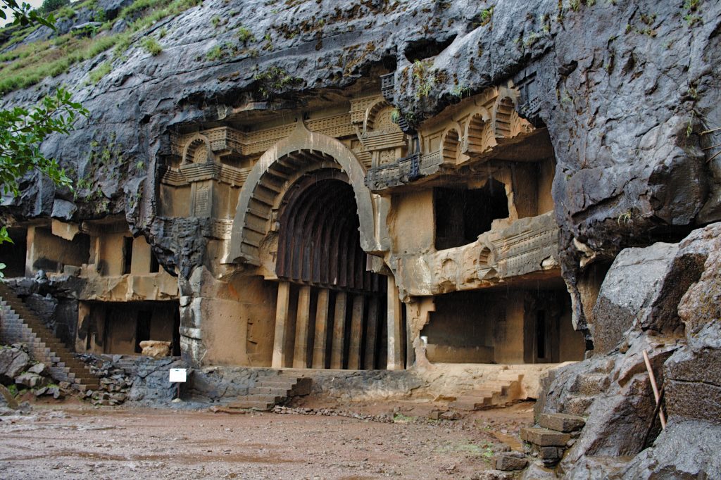The Bhaja Caves during the wet season 