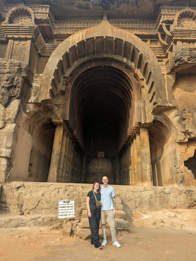 A photo us in front of Cave 12 