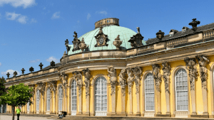 Schloss Sanssouci in Sanssouci Park in Potsdam
