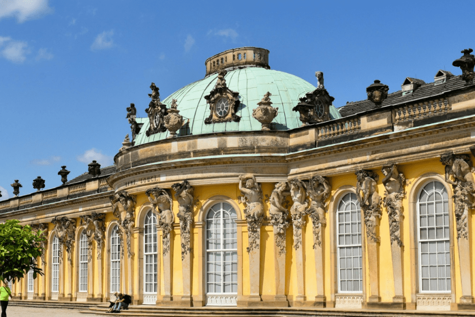 Schloss Sanssouci in Sanssouci Park in Potsdam