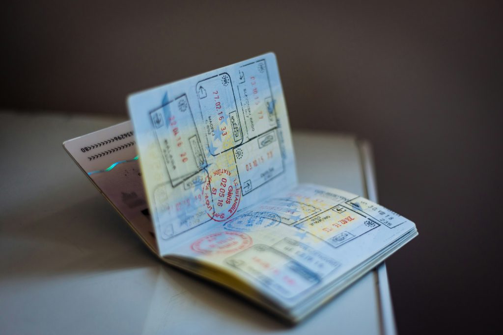 Passport with multiple Visa Stamps