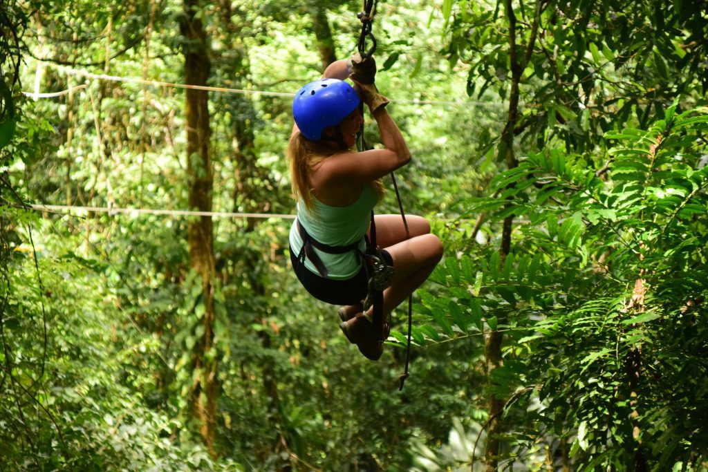 Photo of someone Ziplining through the rainforest! 